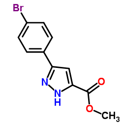 3-对溴苯基-5-甲酸甲酯-1H-吡唑结构式