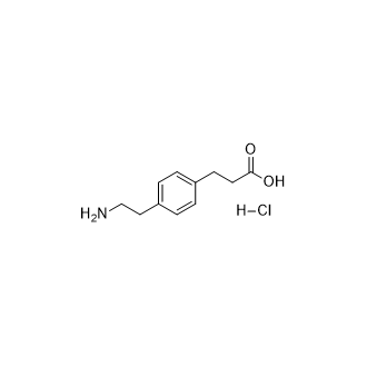 3-(4-(2-氨基乙基)苯基)丙酸盐酸盐结构式