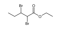 2,3-dibromo-valeric acid ethyl ester Structure