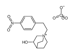 3-hydroxy-1-(4-nitrophenethyl)quinuclidin-1-ium perchlorate Structure