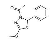4-acetyl-2-methylthio-5-phenyl-Δ2-1,3,4-thiadiazoline结构式