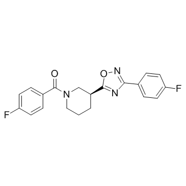 (S)-(4-氟苯基)-{3-[3-(4-氟苯基)-[1,2,4]二唑-5-基]哌啶-1-基}甲酮结构式
