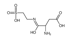 (3S)-3-amino-4-oxo-4-(2-sulfoethylamino)butanoic acid结构式