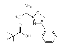 [1-(3-吡啶-3-基-1,2,4-噁二唑-5-基)乙基]胺 三氟乙酸酯结构式