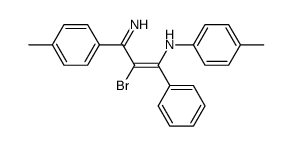 2-bromo-3-imino-1-phenyl-N,3-di-p-tolylprop-1-enamine结构式