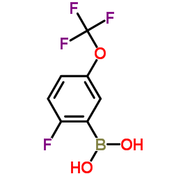 2-氟-5-(三氟甲氧基)苯硼酸结构式
