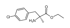 (S)-α-methyl-4-chlorophenylalanine ethyl ester结构式