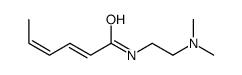 N-[2-(dimethylamino)ethyl]hexa-2,4-dienamide结构式
