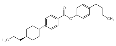 反式-4-(4-丙基环己基)苯甲酸对丁基苯酚酯结构式