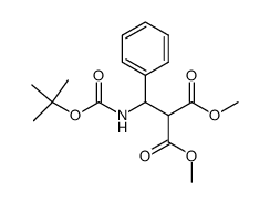2-(tert-butoxycarbonylamino-phenyl-methyl)-malonic acid dimethyl ester结构式