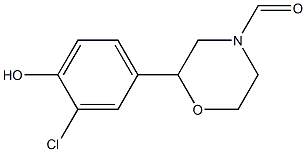 2-(3-chloro-4-hydroxyphenyl)morpholine-4-carbaldehyde Structure