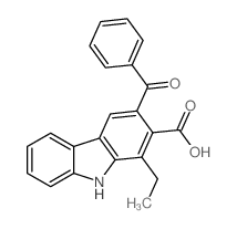 3-benzoyl-1-ethyl-9H-carbazole-2-carboxylic acid结构式