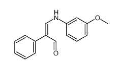 3-(3-methoxyanilino)-2-phenylprop-2-enal结构式