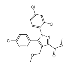 methyl 5-(4-chlorophenyl)-1-(2,4-dichlorophenyl)-4-(methoxymethyl)-1H-pyrazole-3-carboxylate Structure