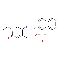 2-[(1-ethyl-1,6-dihydro-2-hydroxy-4-methyl-6-oxo-3-pyridyl)azo]naphthalene-1-sulphonic acid Structure