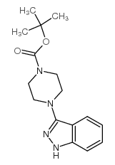 4-(1H-吲唑-3-基)哌嗪-1-甲酸叔丁酯结构式