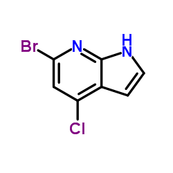 6-Bromo-4-chloro-1H-pyrrolo[2,3-b]pyridine structure