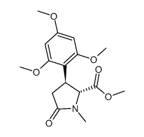 (+)-trans-methyl 1-methyl-5-oxo-3-(2,4,6-trimethoxyphenyl)pyrrolidine-2-carboxylate结构式
