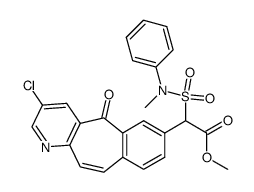 methyl (3-chloro-5-oxo-5H-benzo[4,5]cyclohepta[1,2-b]-pyridin-7-yl)[methyl(phenyl)sulfamoyl]acetate结构式