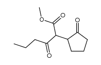 3-oxo-2-(2-oxo-cyclopentyl)-hexanoic acid methyl ester结构式