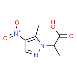2-(5-Methyl-4-nitro-1H-pyrazol-1-yl)propanoic acid结构式
