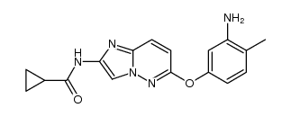 N-[6-(3-amino-4-methylphenoxy)imidazo[1,2-b]pyridazin-2-yl]cyclopropanecarboxamide Structure