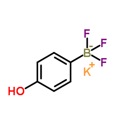 Potassium trifluoro(4-hydroxyphenyl)borate(1-) structure