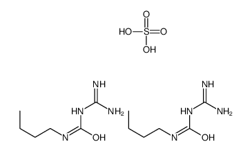 1-butyl-3-(diaminomethylidene)urea,sulfuric acid Structure
