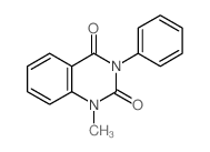 1-methyl-3-phenyl-quinazoline-2,4-dione结构式