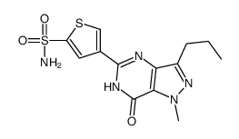 4-(1-甲基-7-氧代-3-丙基-6,7-二氢-1H-吡唑并[4,3-d]嘧啶-5-基)噻吩-2-磺酰胺结构式