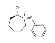 syn-2-methyl-2-phenylthiocycloheptanol Structure