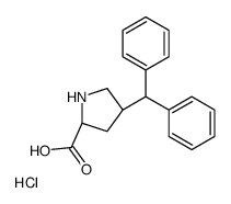 (2S,4S)-4-BENZHYDRYLPYRROLIDINE-2-CARBOXYLIC ACID HYDROCHLORIDE Structure