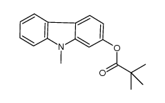 9-methyl-9H-carbazol-2-yl pivalate结构式