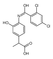 2-[4-[(2,4-dichlorobenzoyl)amino]-3-hydroxyphenyl]propanoic acid结构式