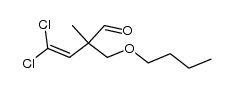 2-(butoxymethyl)-4,4-dichloro-2-methylbut-3-enal结构式