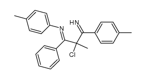 (E)-N-(2-chloro-3-imino-2-methyl-1-phenyl-3-(p-tolyl)propylidene)-4-methylaniline结构式