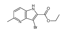 ethyl 3-bromo-5-methyl-1H-pyrrolo[3,2-b]pyridine-2-carboxylate structure