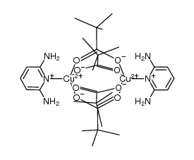 bis(2,6-diaminopyridine)tetra(μ-O,O'-trimethylacetato)dicopper(II) Structure