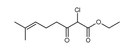 ethyl 2-chloro-7-methyl-3-oxo-6-octenoate结构式