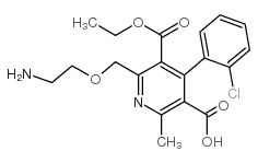 2-[(2-氨基乙氧基)甲基]-4-(2-氯苯基)-6-甲基-3,5-吡啶二甲酸 3-乙酯结构式
