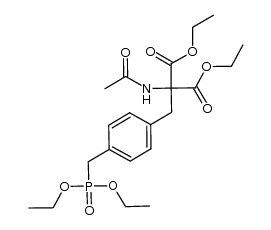 diethyl (acetylamino)[[4-[(diethoxyphosphinyl)methyl]phenyl]methyl]propanedioate Structure