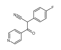 1-(4-pyridyl)-2-cyano-2-(4-fluorophenyl)ethanone结构式