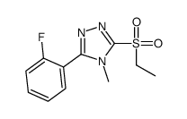 3-ethylsulfonyl-5-(2-fluorophenyl)-4-methyl-1,2,4-triazole结构式