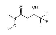 4,4,4-trifluoro-3-hydroxy-N-methoxy-N-methylbutanamide结构式