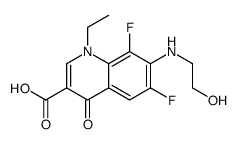 1-ethyl-6,8-difluoro-7-(2-hydroxyethylamino)-4-oxoquinoline-3-carboxylic acid Structure