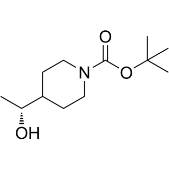 4-[(1R)-1-羟乙基]哌啶-1-羧酸叔丁酯结构式