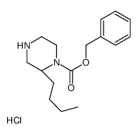 (R)-1-n-cbz-2-n-丁基哌嗪盐酸盐结构式