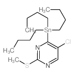 5-氯-2-(甲硫基)-4-(三丁基锡烷基)嘧啶结构式