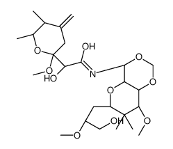 (2S)-N-[(4S,4aS,8S,8aR)-6-[(2S)-3-hydroxy-2-methoxypropyl]-8-methoxy-7,7-dimethyl-4a,6,8,8a-tetrahydro-4H-pyrano[3,2-d][1,3]dioxin-4-yl]-2-hydroxy-2-[(2R,5R,6R)-2-methoxy-5,6-dimethyl-4-methylideneoxan-2-yl]acetamide结构式