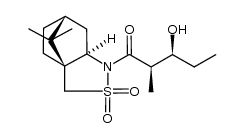 N-((2R,3S)-3-hydroxy-2-methylpentanoyl)bornane-10,2-sultam Structure